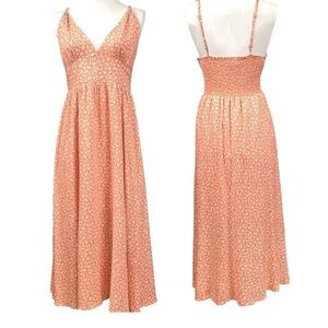 Bb Dakota Kindred Spirit Dress Midi Maxi Nectar Orange Peach Womens M Nap Dress